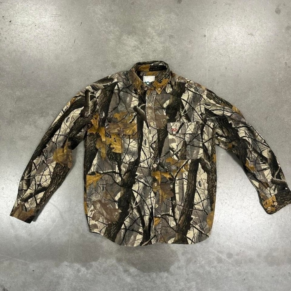 10X camo button up shirt outdoor camping/hunting Sz XL